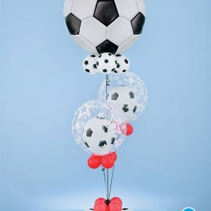soccer balloons bouquet, football balloons bouquet