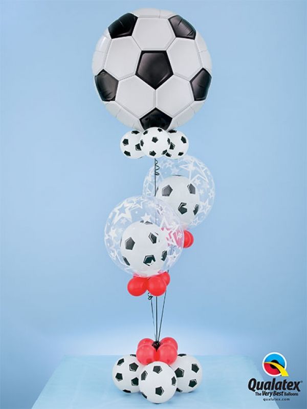 soccer balloons bouquet, football balloons bouquet
